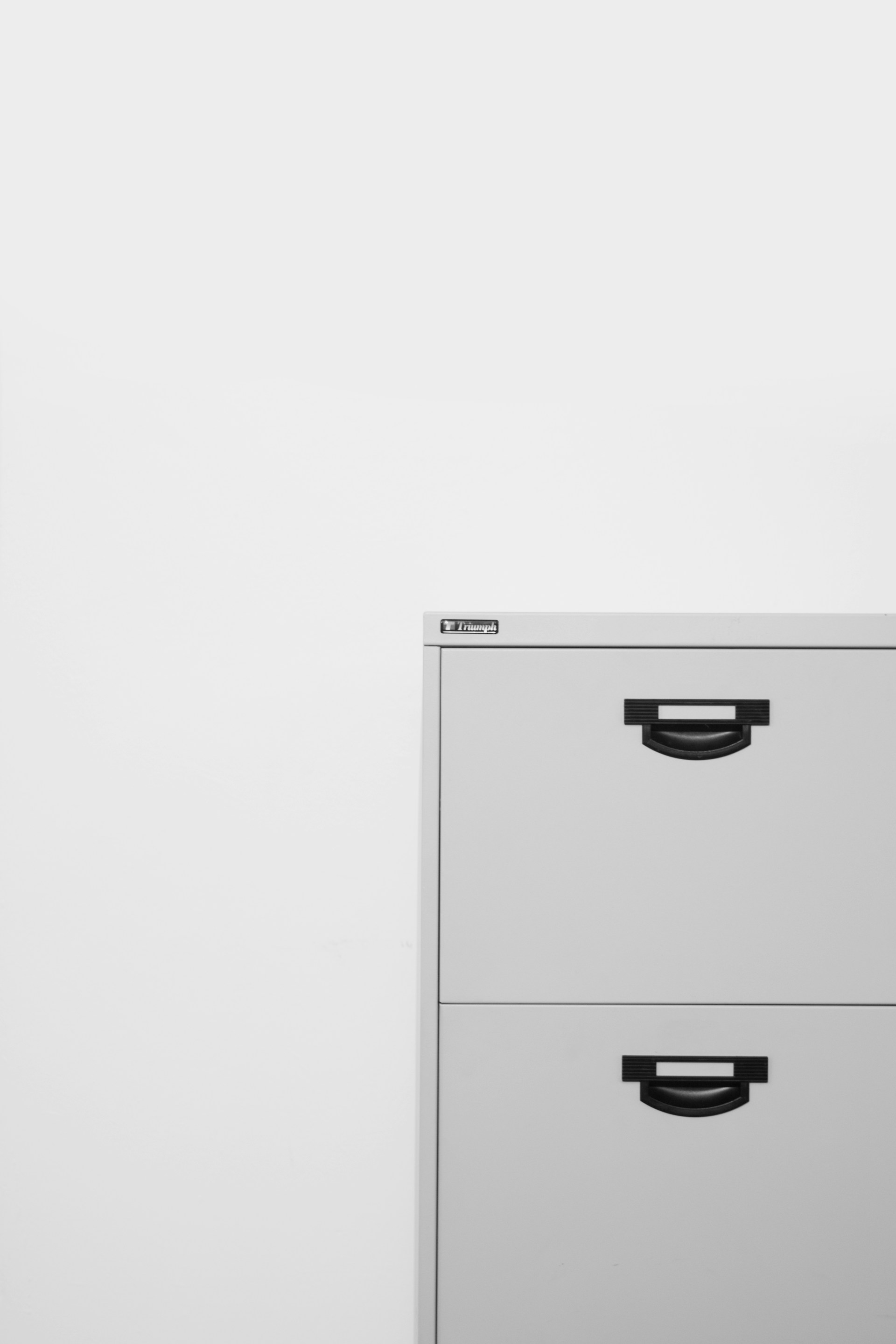 A locked filing cabinet